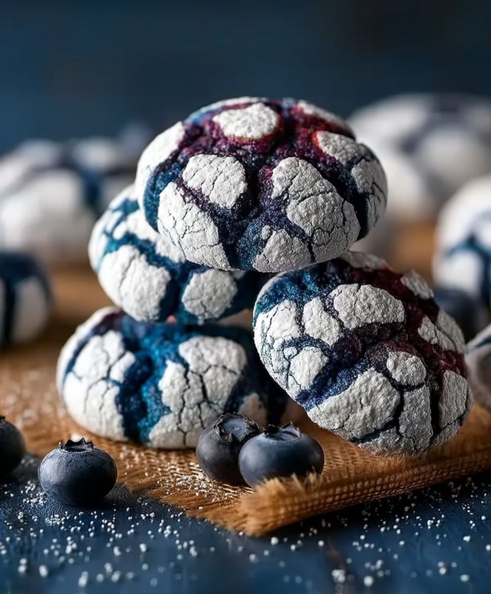 Blueberry Crinkle Cookies image 2
