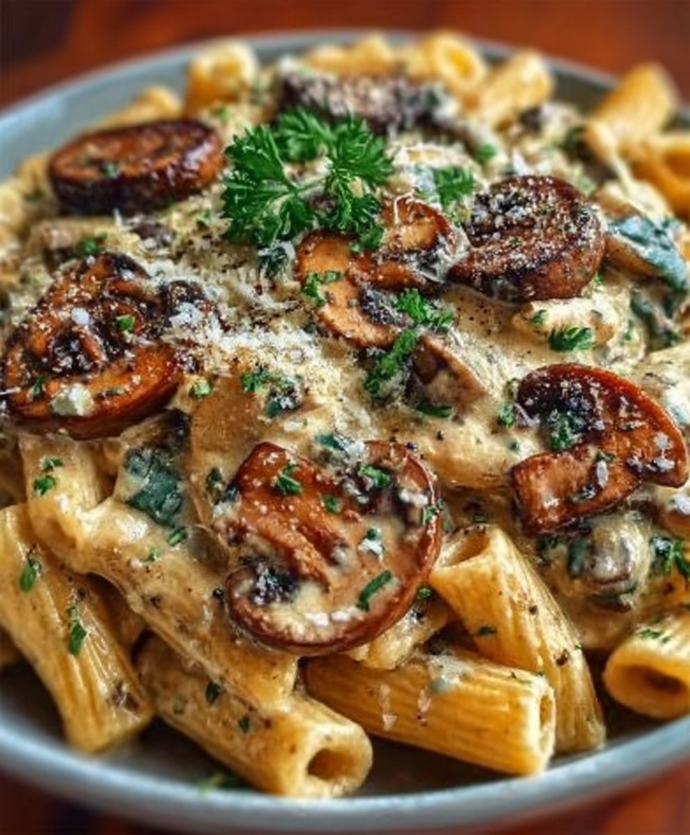 Creamy Tuscan Mushroom Pasta Skillet: A Cozy No Meat Dinner Idea image 2