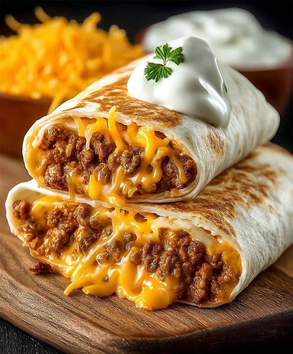 Easy Homemade Beefy Melt Burritos image 2