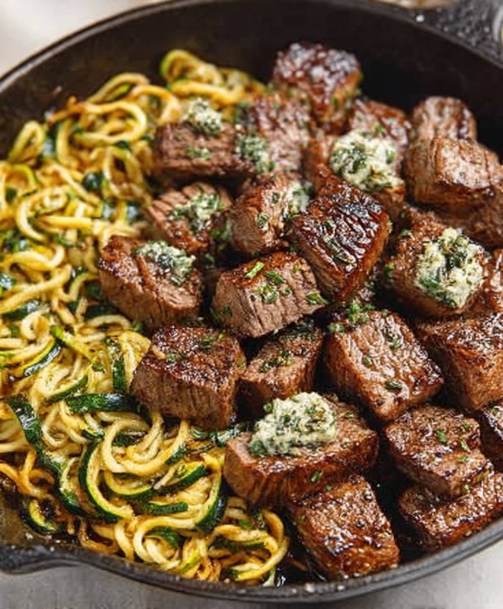 Effortless Garlic Butter Steak & Zucchini Delight image 2