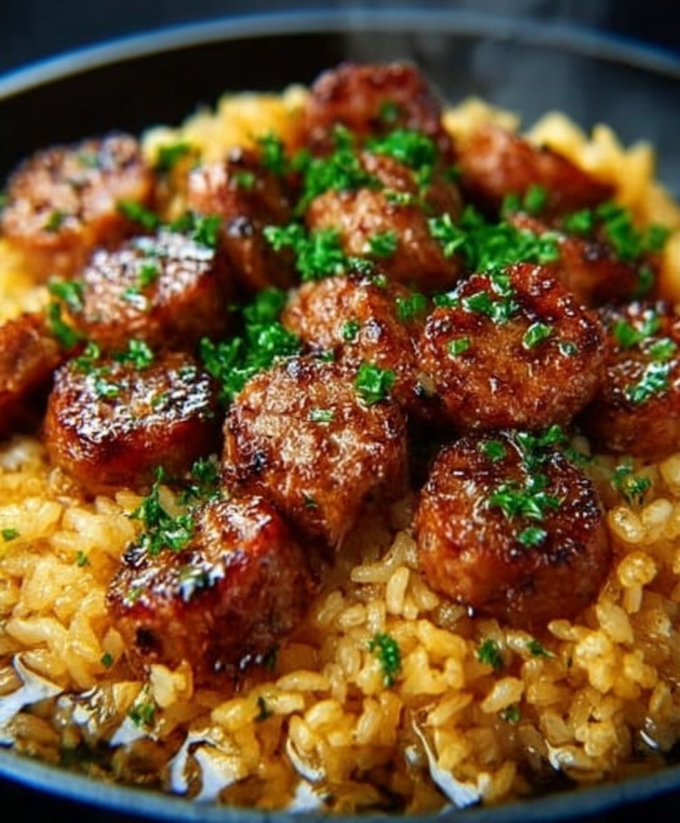 One-Skillet Cajun Honey Garlic Sausage & Rice image 2