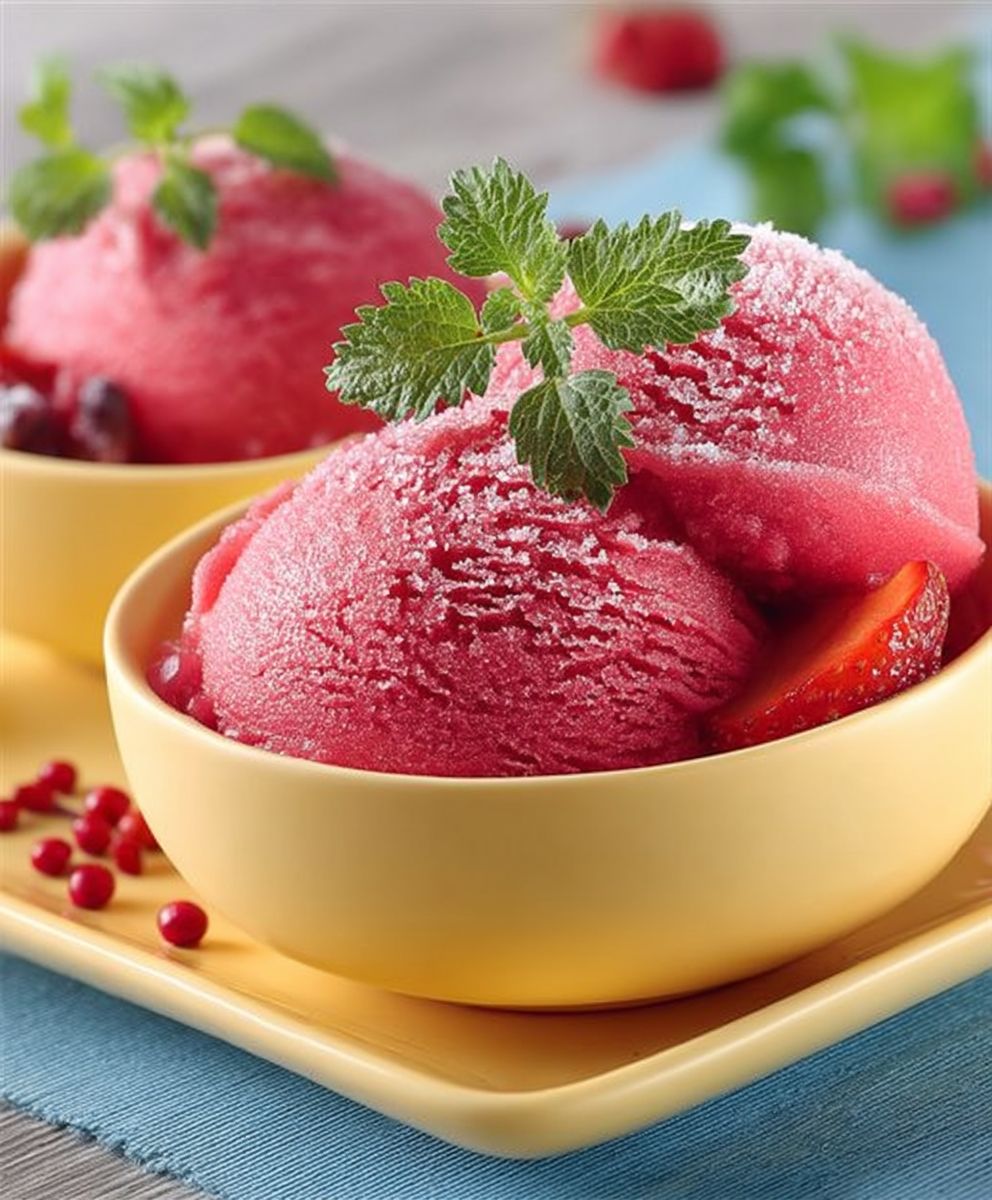 Refreshing Mango Strawberry Sorbet image 2