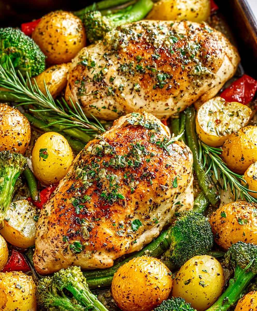 Sheet Pan Garlic Butter Chicken and Veggies image 2