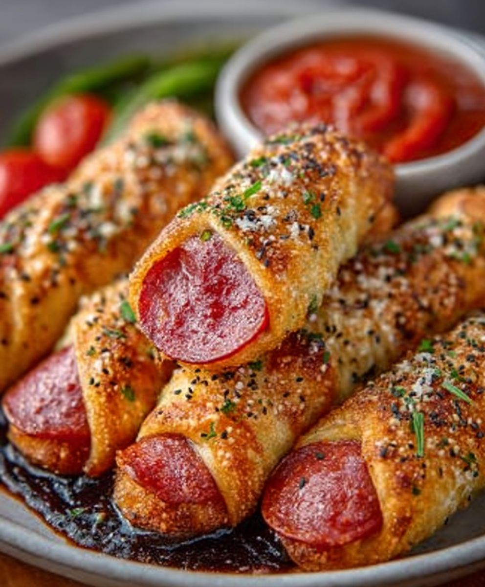Beef Pepperoni Pizza Roll Breadsticks image 2