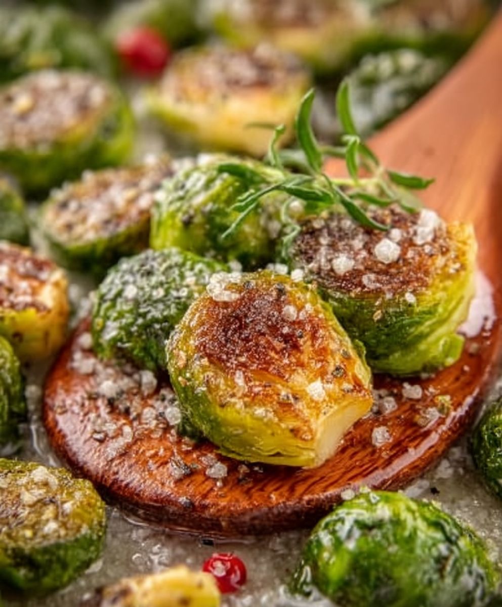 Garlic Butter Roasted Brussels image 2
