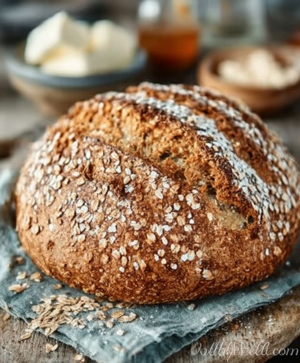 Honey Oat Sourdough Bread image 2