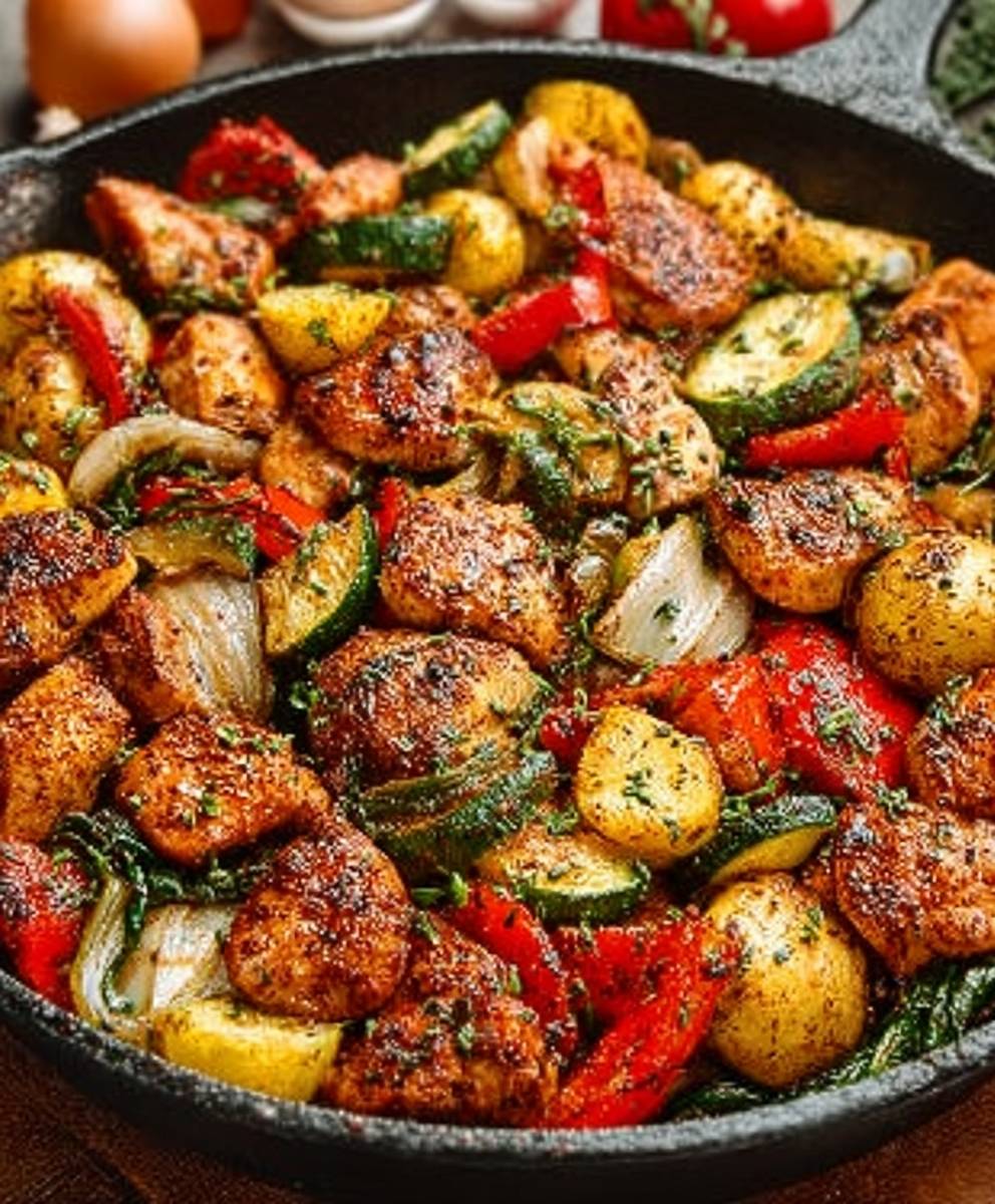 Healthy Chicken and Vegetables Skillet image 2